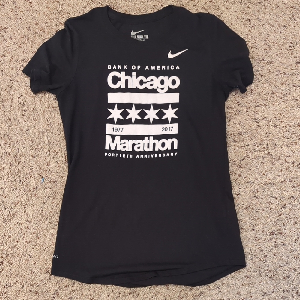Nike Black Chicago Marathon Tee 2017